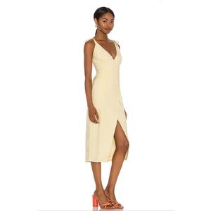 Camila Coelho Aaliyah Midi Dress in Butter Yellow Size S